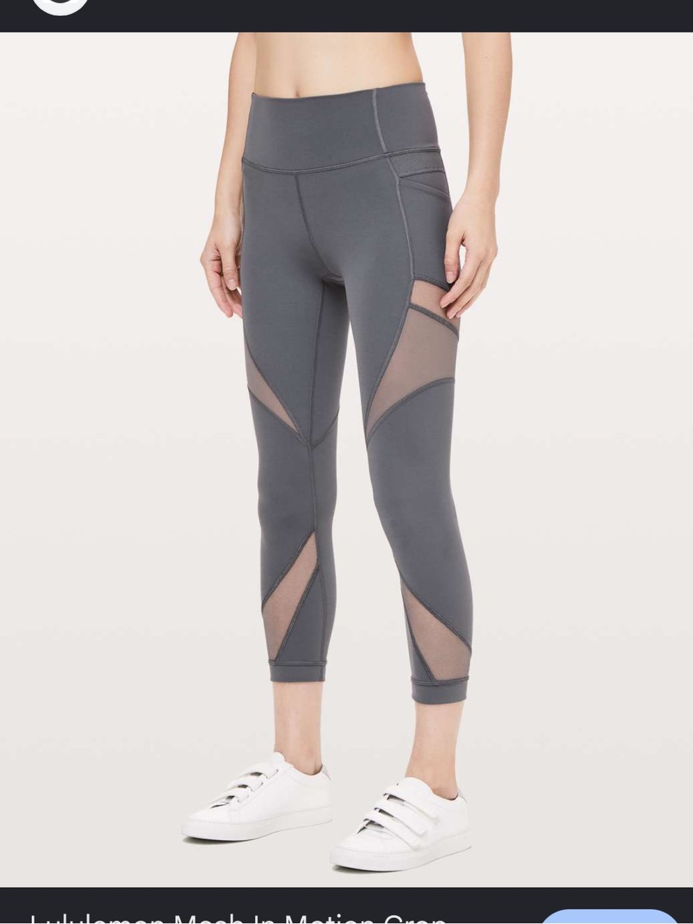 Lululemon Mesh In Motion Crop Leggings